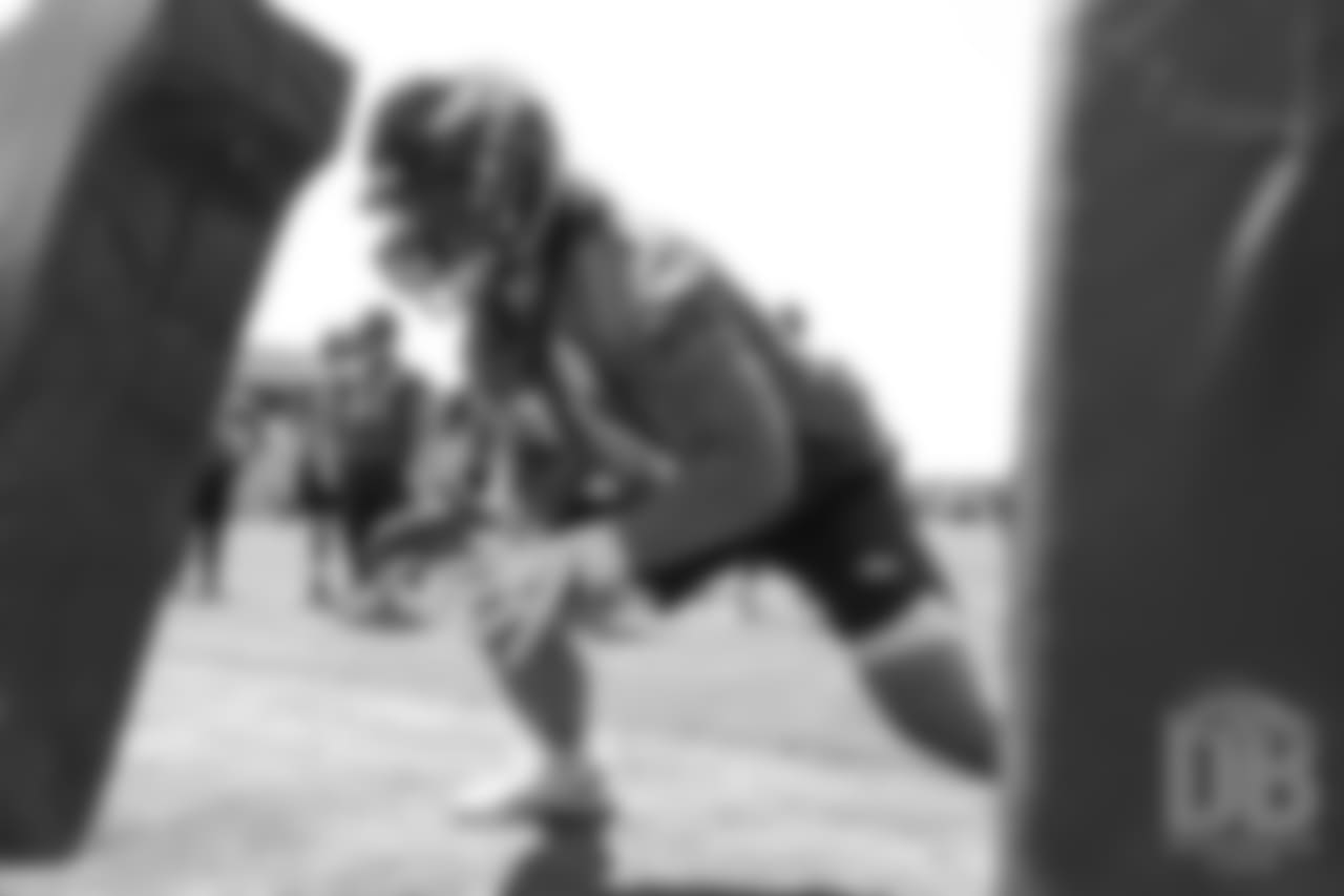 during practice at the eighth day of OTAs on June 5, 2018.
