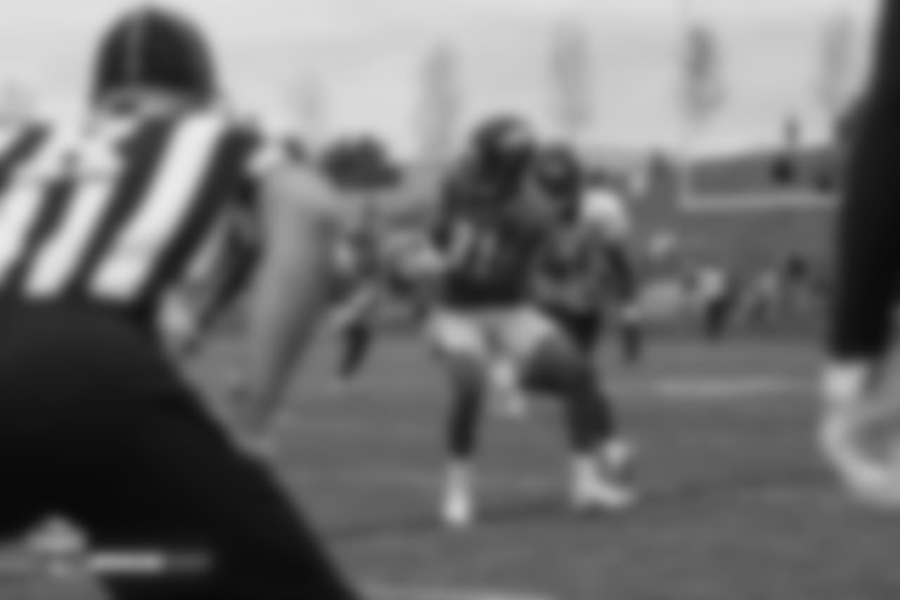 Wide receiver Tim Patrick (81) during the 10th day of training camp on August 8, 2018, at UCHealth Training Center.