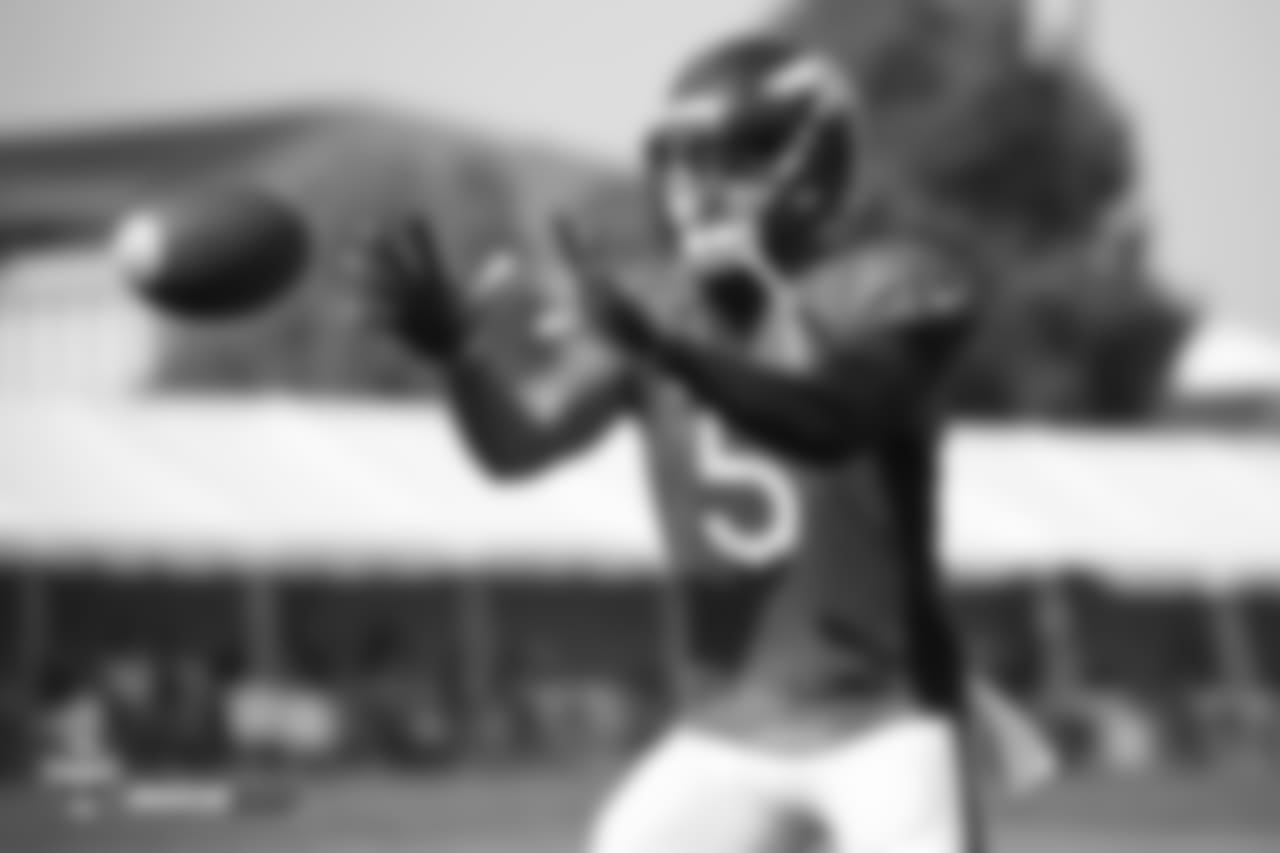 Wide receiver Corey "Philly" Brown (5) during the ninth day of training camp on August 7, 2018, at UCHealth Training Center.