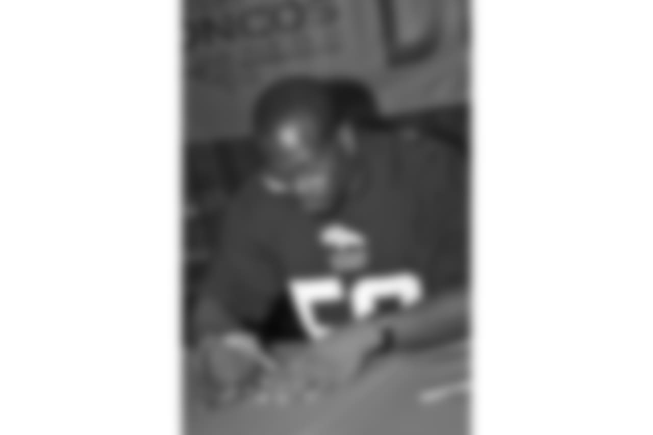 Von Miller at the 2011 Drive For Life blood drive hosted by the Broncos and Bonfils Blood Center.