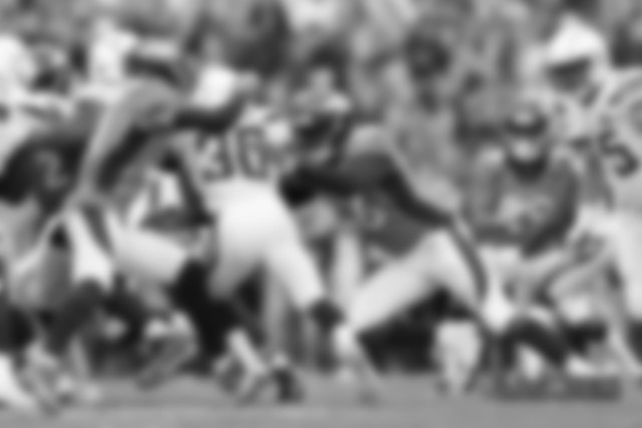 Jeff Holland makes a stop against the Los Angeles Chargers on Dec. 30, 2018. He finished the game with three total tackles.
Photo by Gabriel Christus