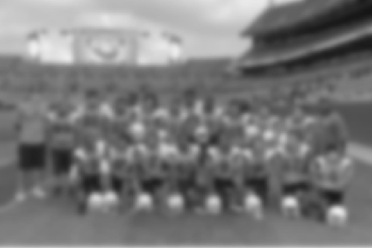 Youth teams competing in the Broncos Bowl at Sports Authority Field in Denver,CO August 9, 2013.