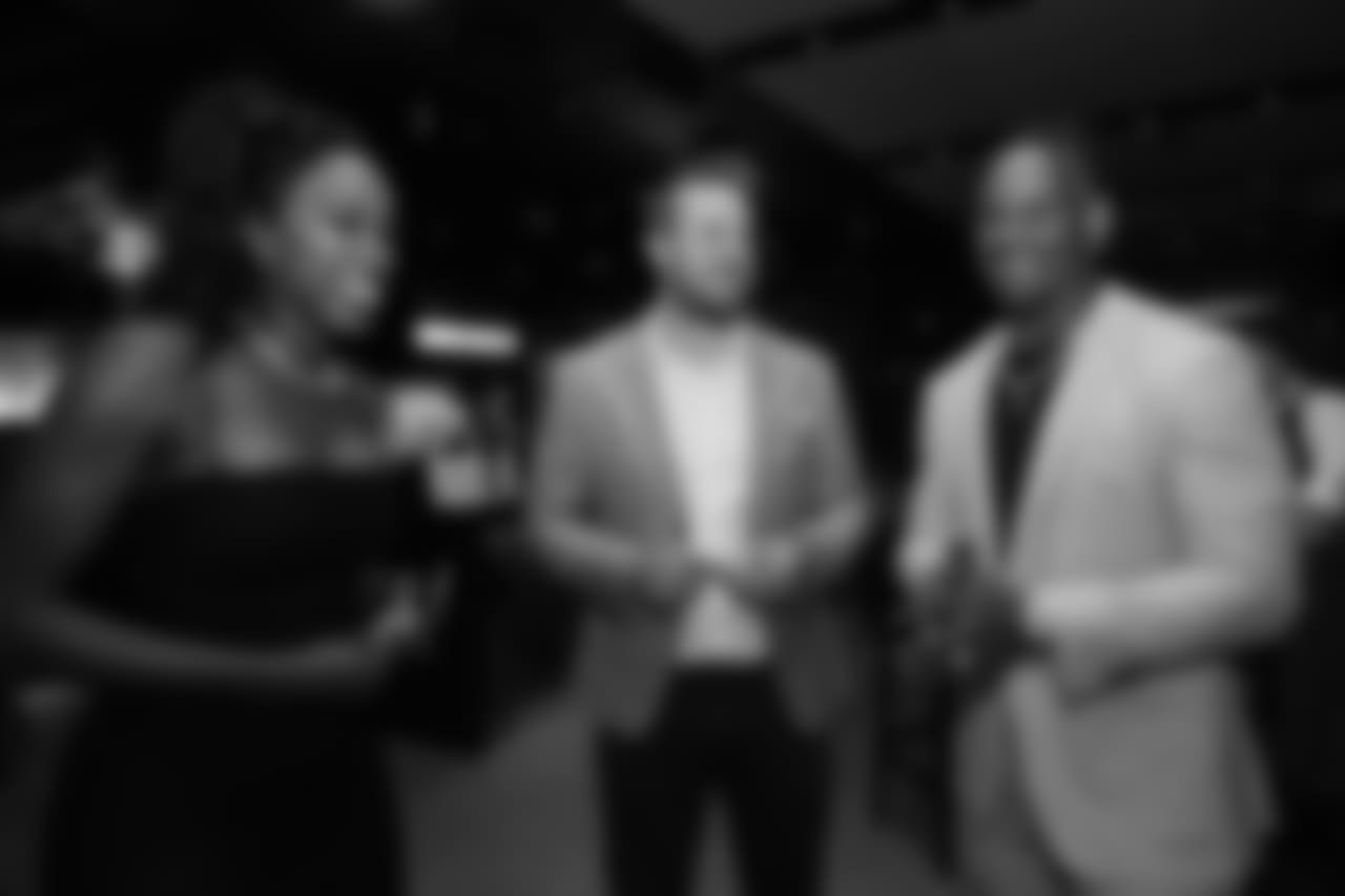 Zina Davis, Case Keenum and Todd Davis at Todd Davis' A+ Living Foundation Dinner on November 26, 2018.