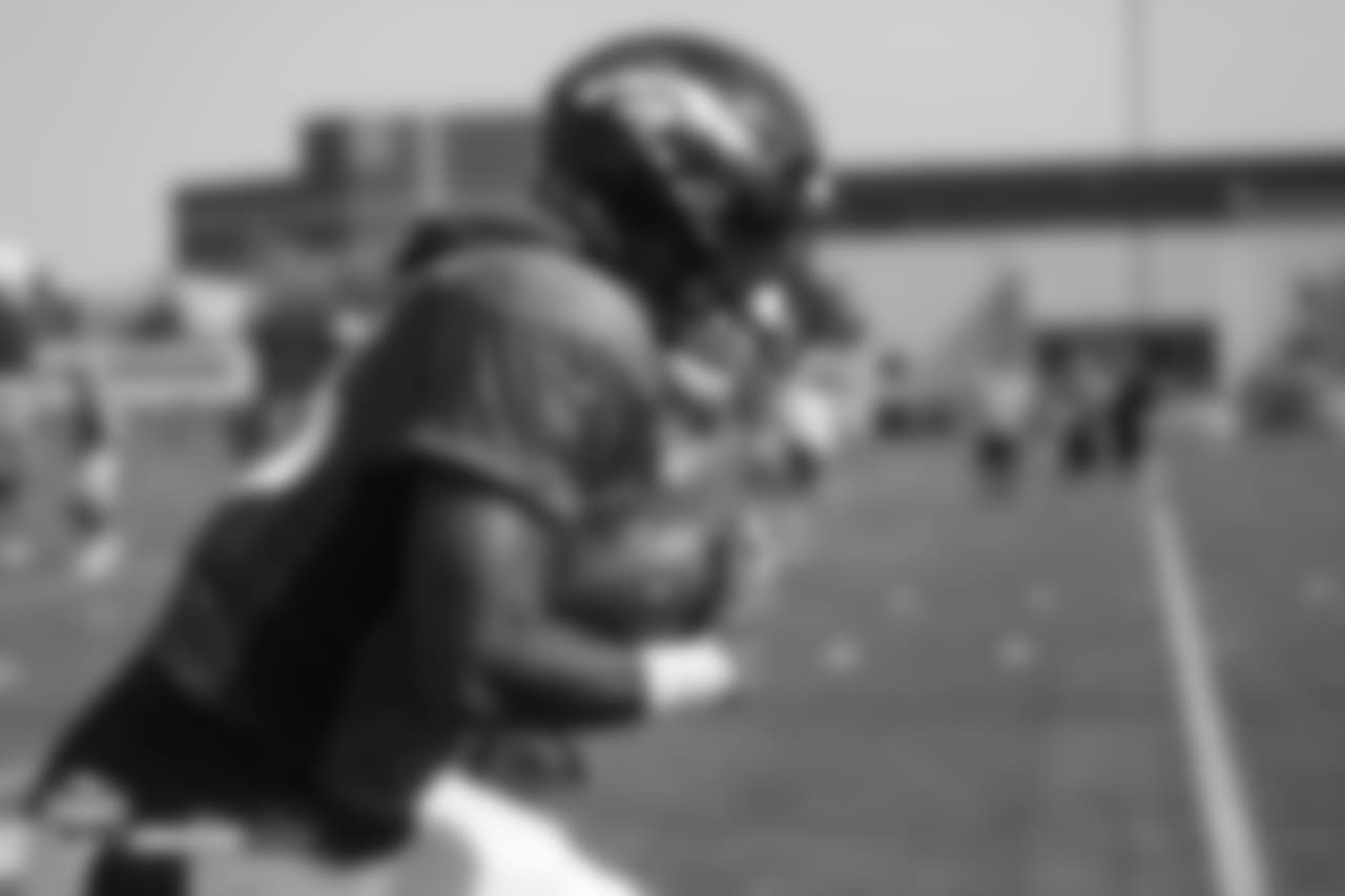 Running back Dave Williams (36) during the ninth day of training camp on August 7, 2018, at UCHealth Training Center.
