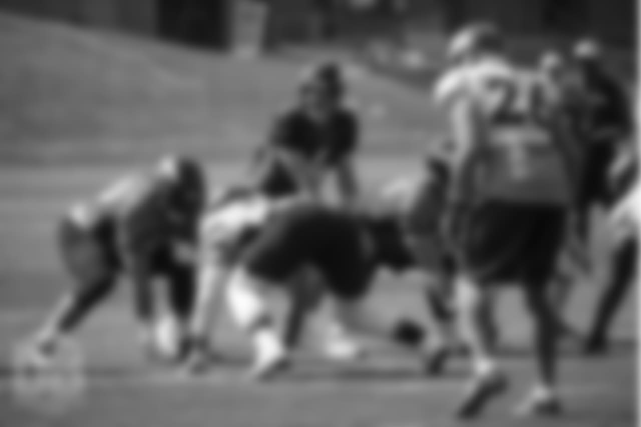 Quarterback Case Keenum (4) under center during a practice at UCHealth Training Center on Aug. 13, 2018.