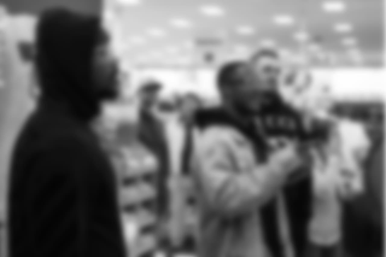 Von Miller, Will Parks and Derek Wolfe during Will Parks' shopping spree for the Boys & Girls Club of Metro Denver on Dec. 3, 2018