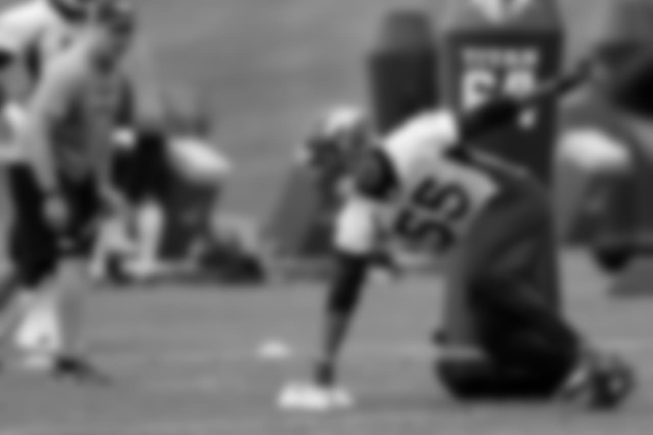 Outside linebacker Bradley Chubb participates in rookie minicamp.