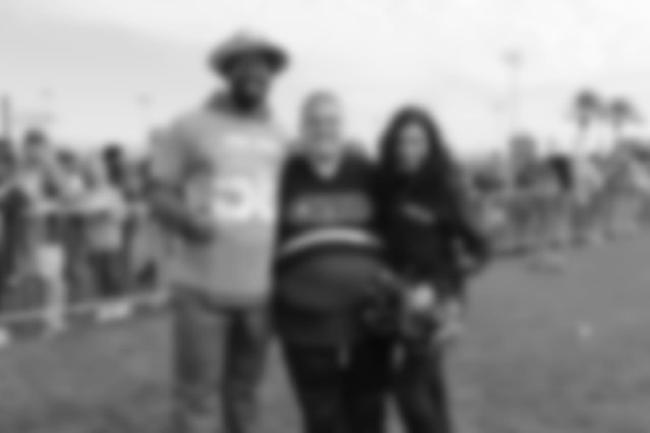 Von Miller and Denver Broncos Cheerleader Gioia takes part in a Special Olympics Unified Flag Football Game with Special Olympics Florida athletes and Pro Bowl players on January 26, 2019, at ESPN Wide World of Sports.