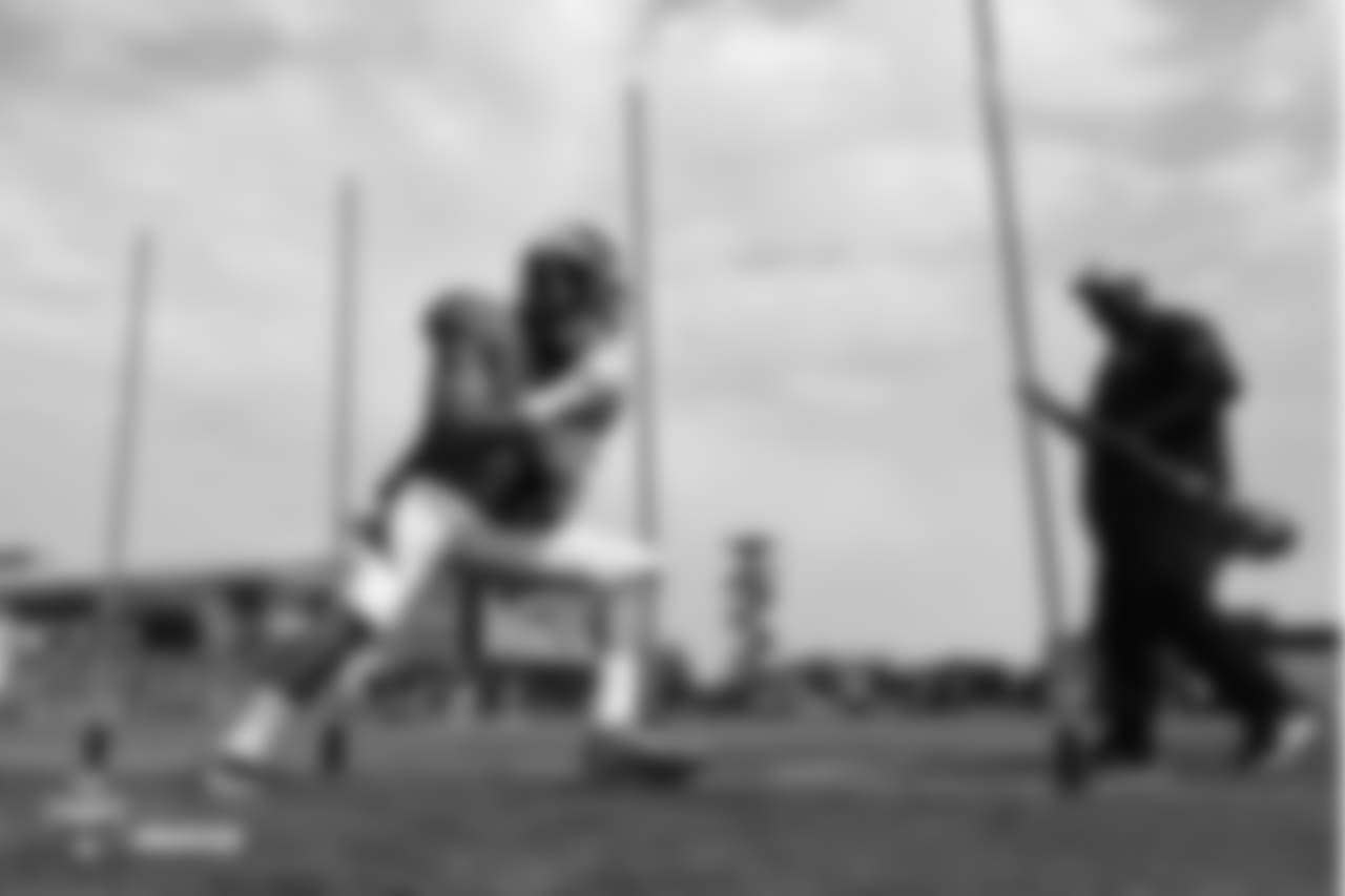 Running back Phillip Lindsay (2) at the fifth day of training camp on August 1, 2018, at UCHealth Training Center.