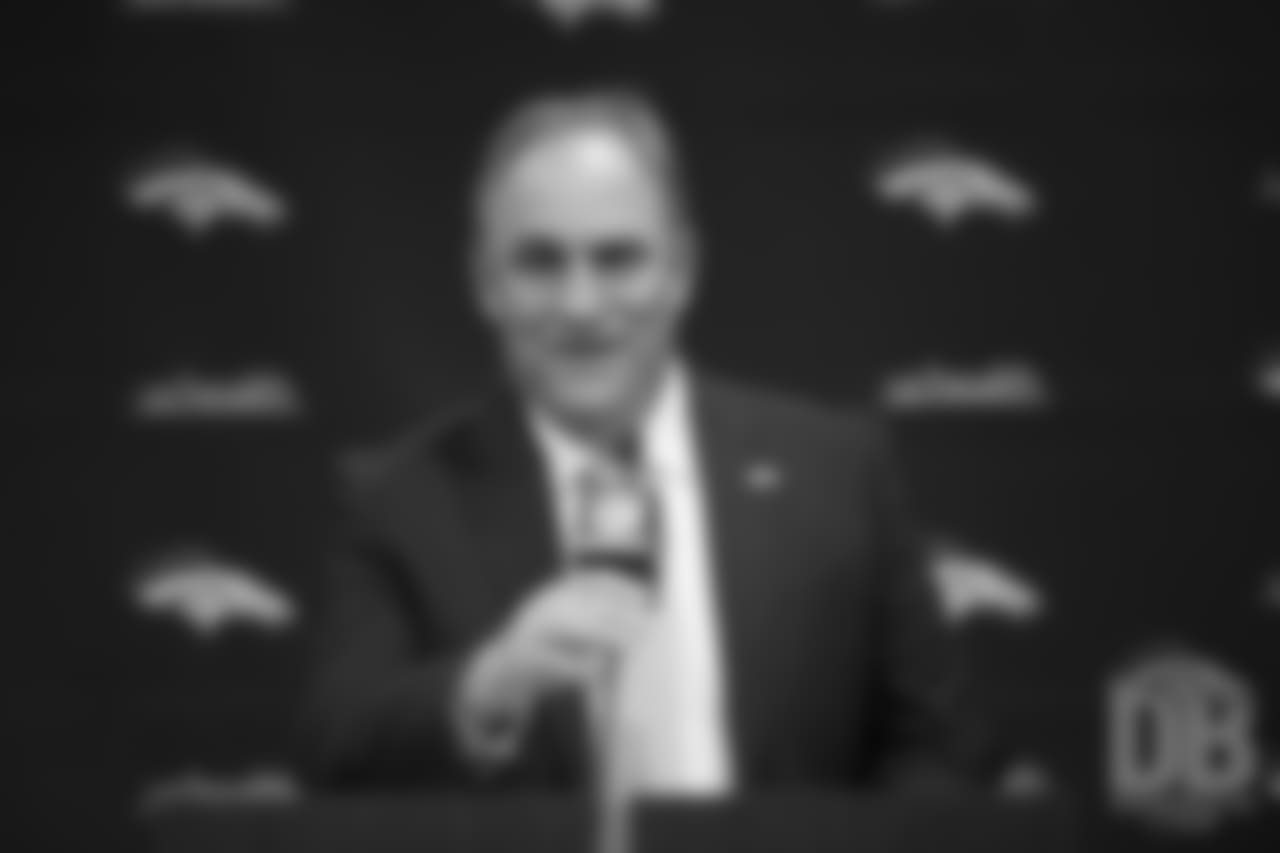 Head Coach Vic Fangio speaks at his introductory press conference on January 10, 2019.
Photo by Gabriel Christus