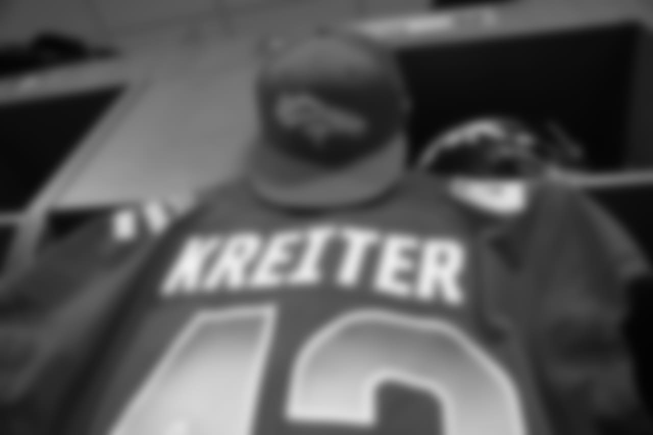 Casey Kreiter's jersey in the locker room at the 2019 Pro Bowl at Camping World Stadium in Orlando, Florida, on January 27, 2019.