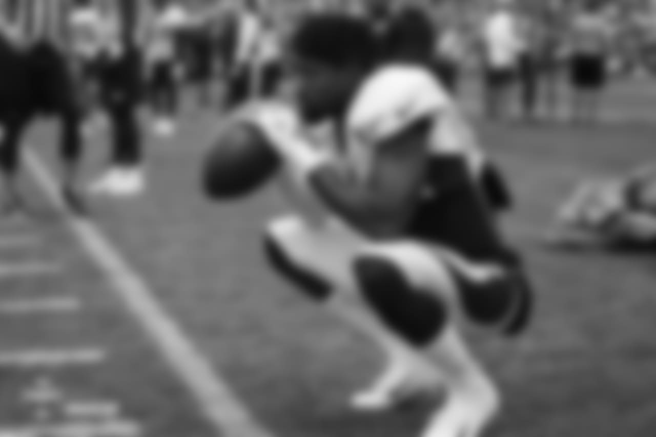 Punter Marquette King (1) during the 10th day of training camp on August 8, 2018, at UCHealth Training Center.