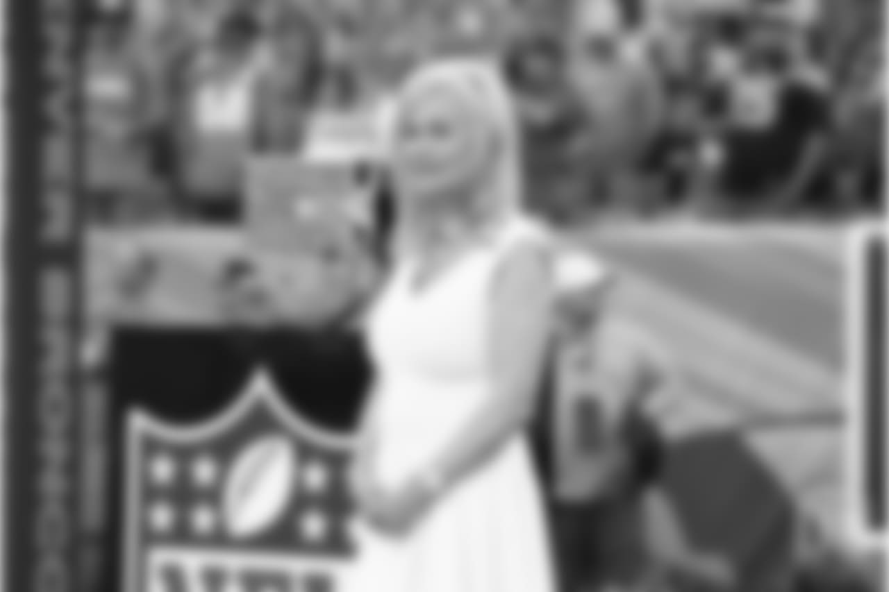 Annabel Bowlen during pregame ceremonies to celebrate the Broncos' three Super Bowl championships on Sept. 8, 2016.
