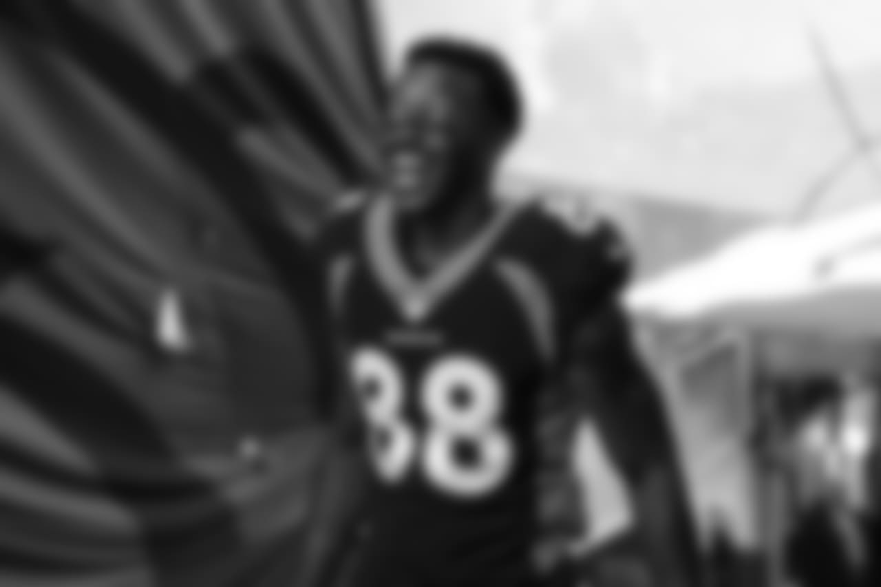 Demaryius Thomas shows his excitement in the tunnel before player introductions for the game against the Kansas City Chiefs on Oct. 1, 2018.