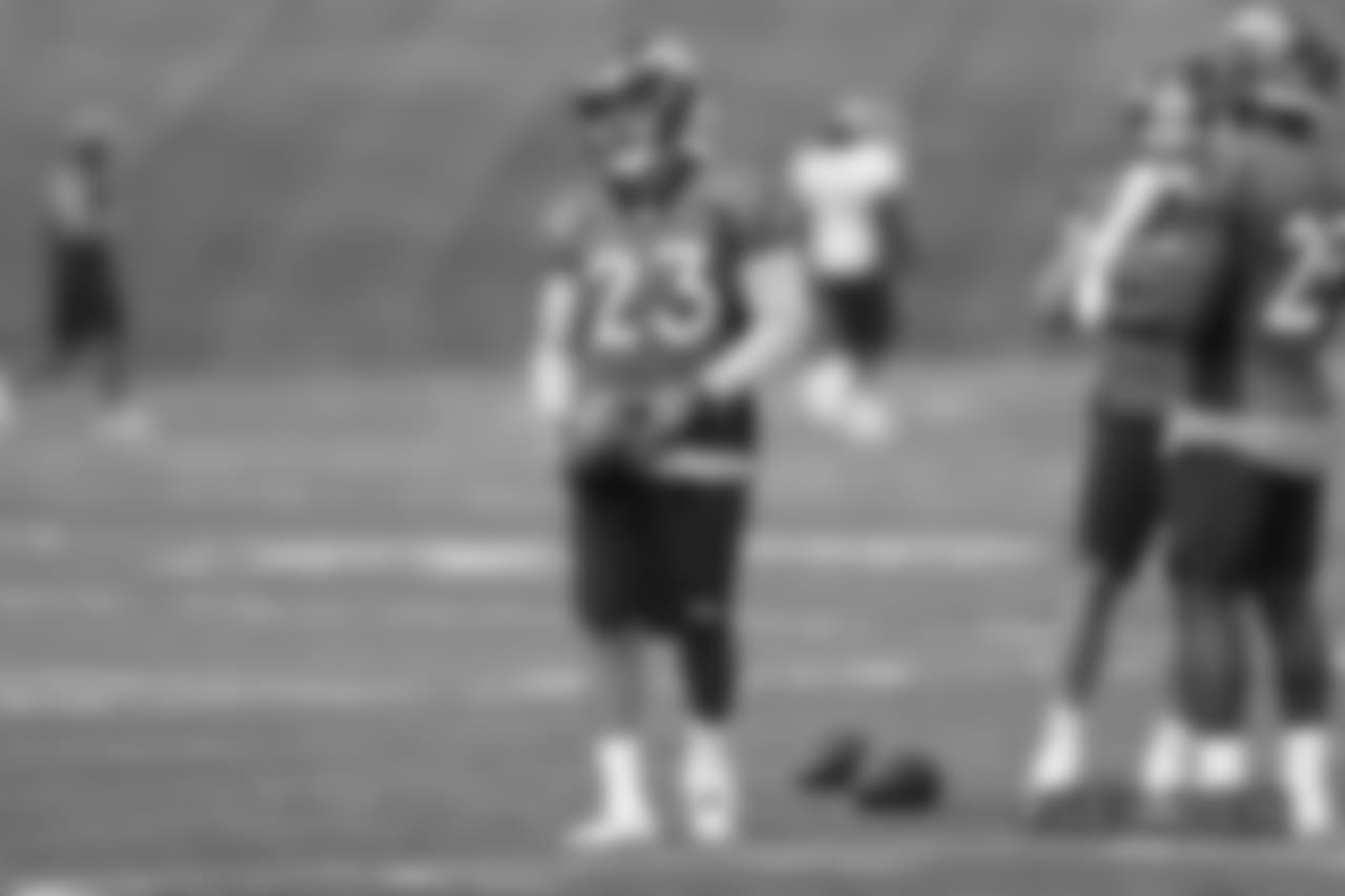 Devontae Booker during practice at UCHealth Training Center on September 5, 2018.