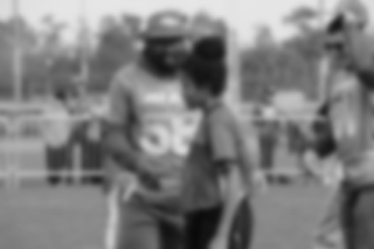 Von Miller takes part in a Special Olympics Unified Flag Football Game with Special Olympics Florida athletes and Pro Bowl players on January 26, 2019, at ESPN Wide World of Sports.