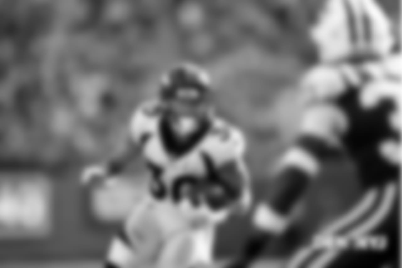 Phillip Lindsay during game action during the NFL game against the New York Jets at MetLife Stadium in East Rutherford, New Jersey, October 07, 2018.
Photo by Jose Angel