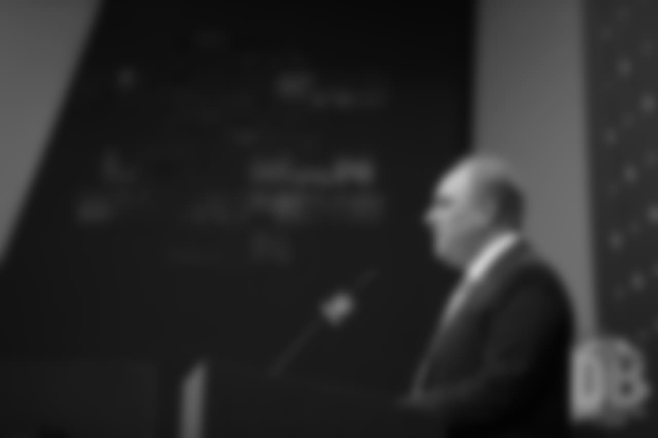 Head Coach Vic Fangio speaks at his introductory press conference on January 10, 2019.
Photo by Gabriel Christus
