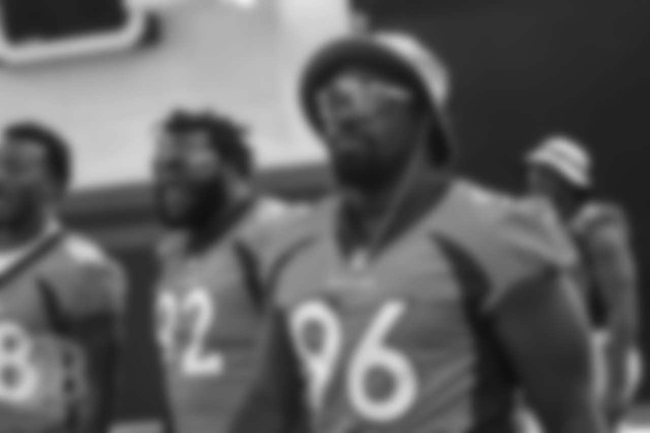 Shelby Harris at team photo day at UCHealth Training Center on September 15, 2018.