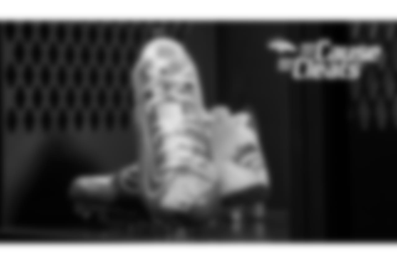 Casey Kreiter's cleats represent the Gamers Outreach Foundation, which provides children in hospitals with recreation through video games, for My Cause My Cleats in 2018.