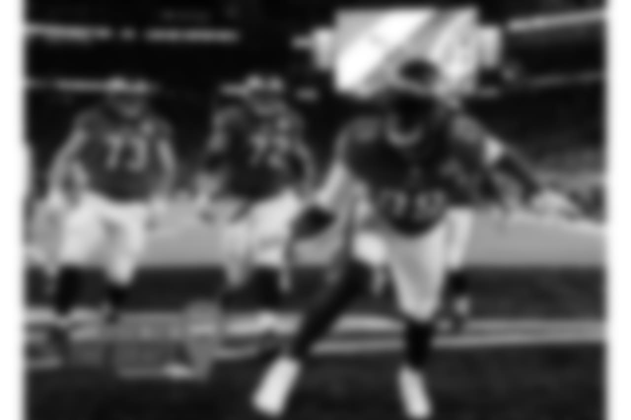The 250-pound Blount remains one of the game's best finishing backs, as he averaged 4.7 yards per carry in the fourth quarter last season, with 34.1 percent of his yards coming in the final 15 minutes as he helped the Eagles put away one foe after another. The only negatives on Blount are advancing age (he turned 31 in December) and the fact that just 17.3 percent of his attempts moved the chains last year, his lowest percentage since 2012. (Chris O'Meara/AP Images)