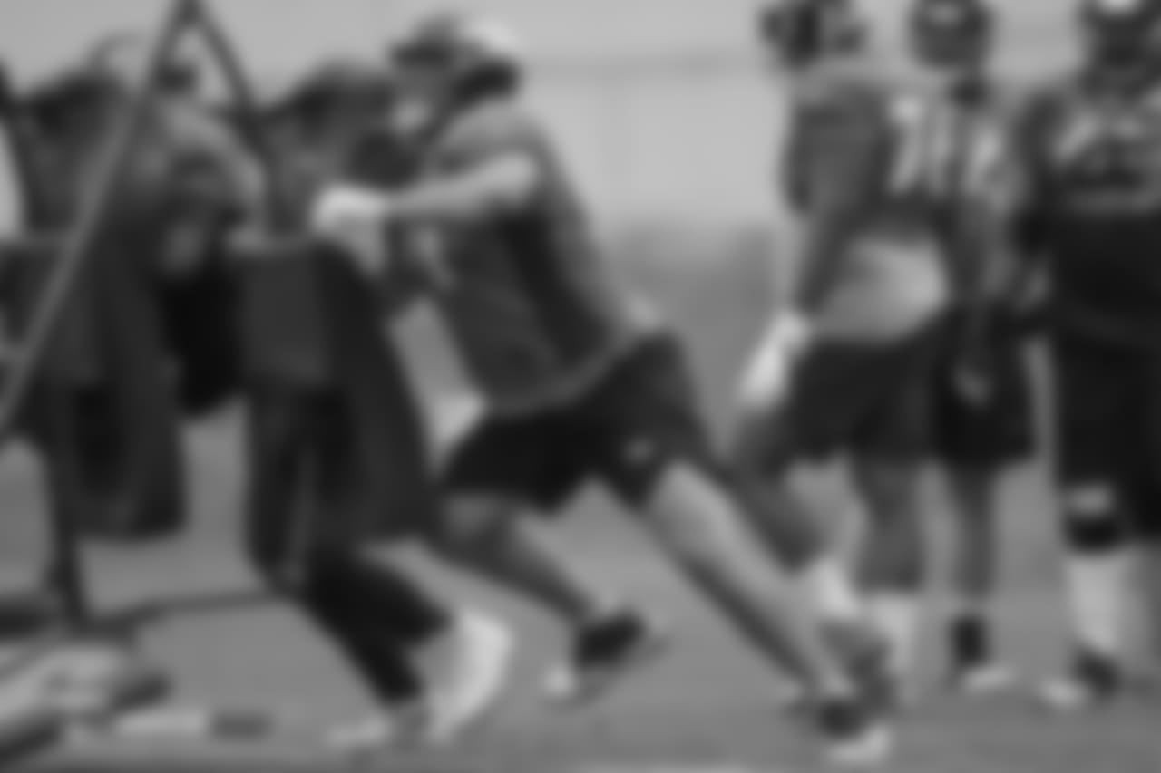 Guard Austin Schlottmann (71) during the 10th day of training camp on August 8, 2018, at UCHealth Training Center.