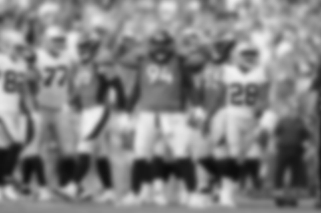 Denver Broncos action against the Oakland Raiders during the game at Broncos Stadium at Mile High in Denver, Colorado, September 16, 2018.
Photo by Gabriel Christus