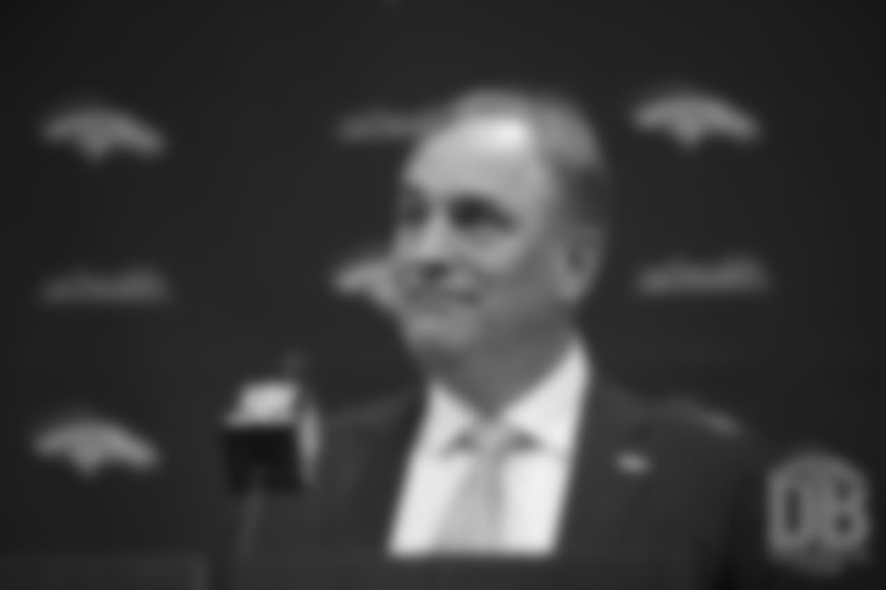 Head Coach Vic Fangio speaks at his introductory press conference on January 10, 2019.
Photo by Gabriel Christus