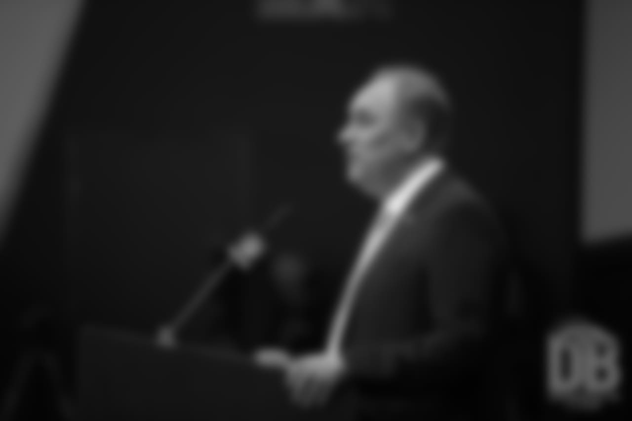 Head Coach Vic Fangio speaks at his introductory press conference on January 10, 2019.
Photo by Gabriel Christus