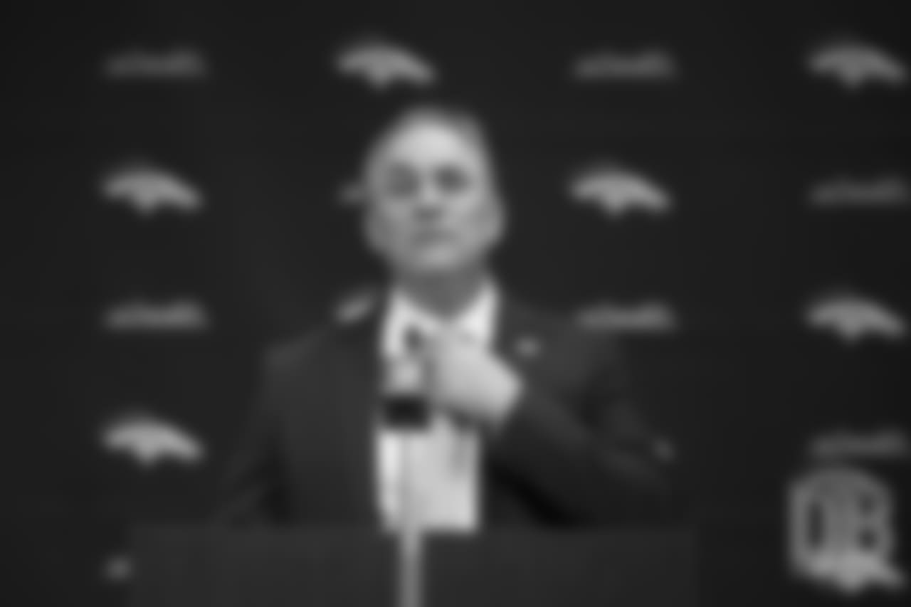 Head Coach Vic Fangio speaks at his introductory press conference on January 10, 2019.
Photo by Gabriel Christus