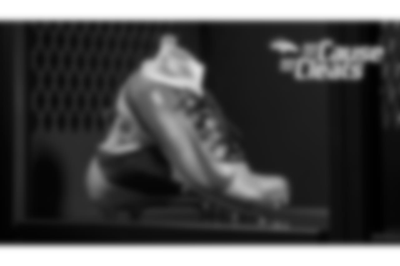 Isaac Yiadom's cleats represent Pencils of Promise, an organization the promotes education around the world, for My Cause My Cleats in 2018.