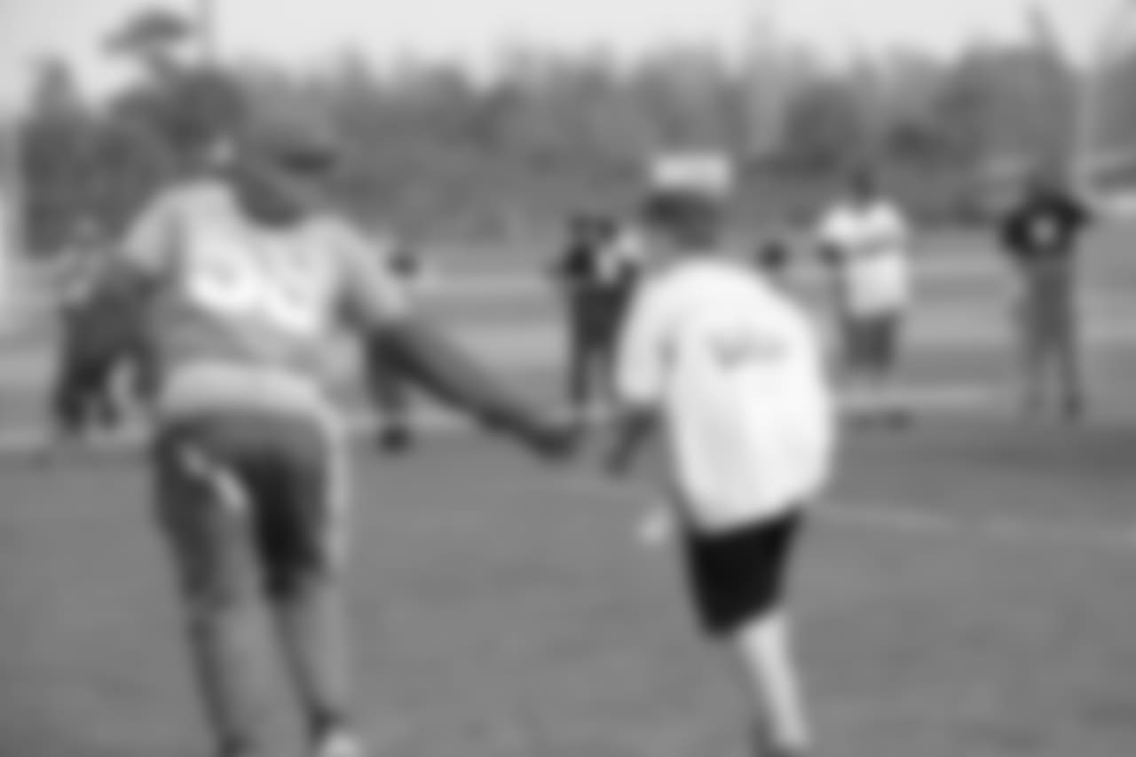 Von Miller takes part in a Special Olympics Unified Flag Football Game with Special Olympics Florida athletes and Pro Bowl players on January 26, 2019, at ESPN Wide World of Sports.