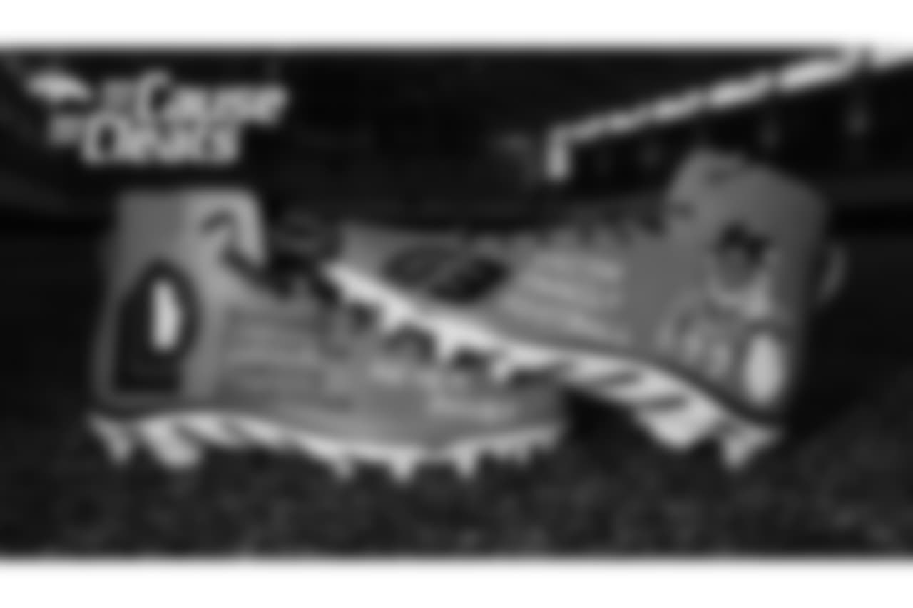 Garett Bolles' custom cleats represent the National Center for Learning Disabilities and his GB3 Foundation for the 2018 My Cause My Cleats campaign.