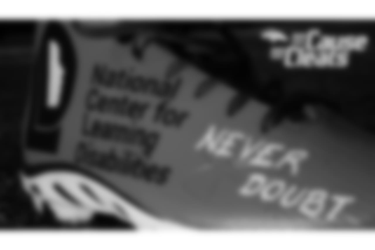 Garett Bolles' custom cleats represent the National Center for Learning Disabilities and his GB3 Foundation for the 2018 My Cause My Cleats campaign.