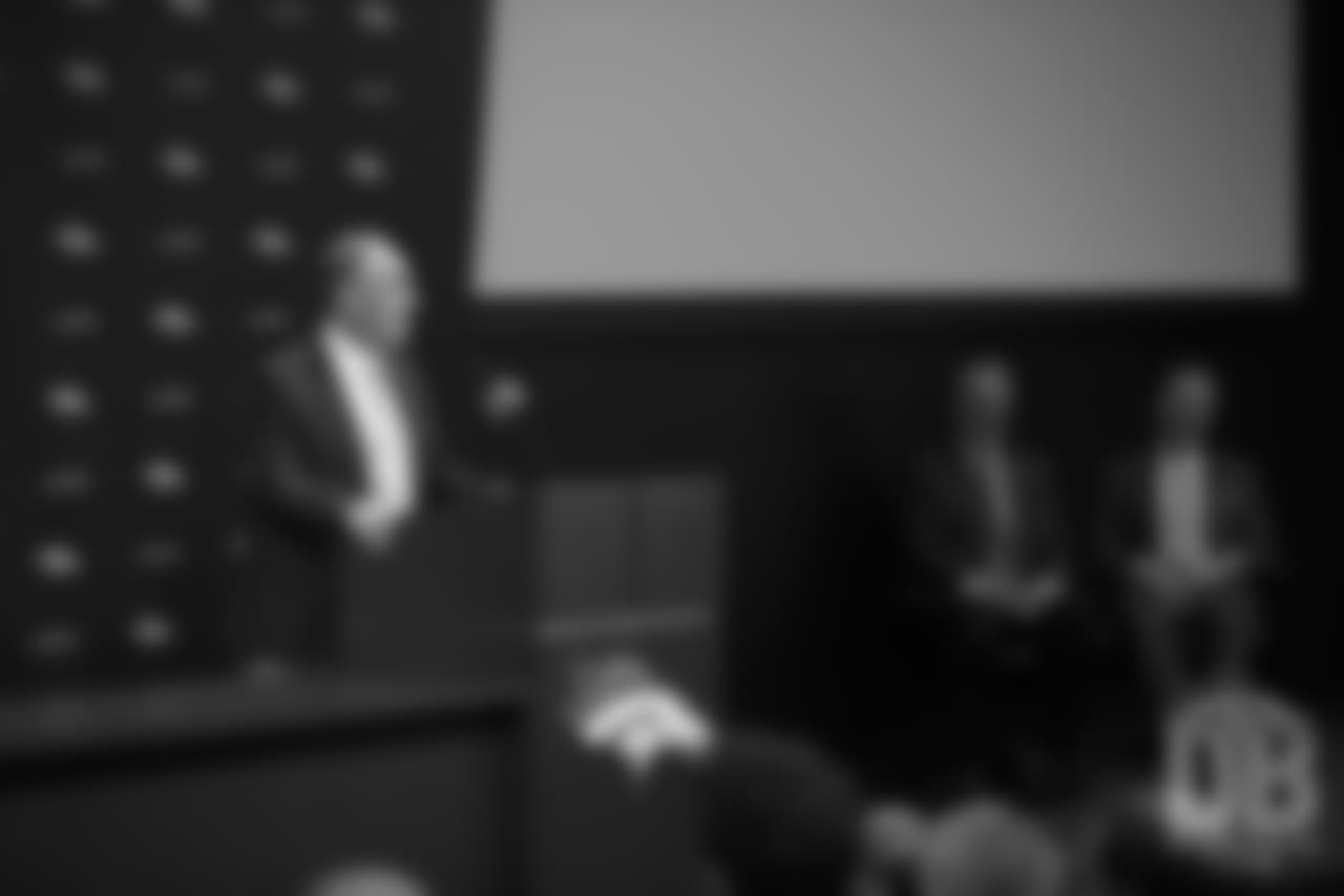Head Coach Vic Fangio speaks at his introductory press conference on January 10, 2019.
Photo by Gabriel Christus
