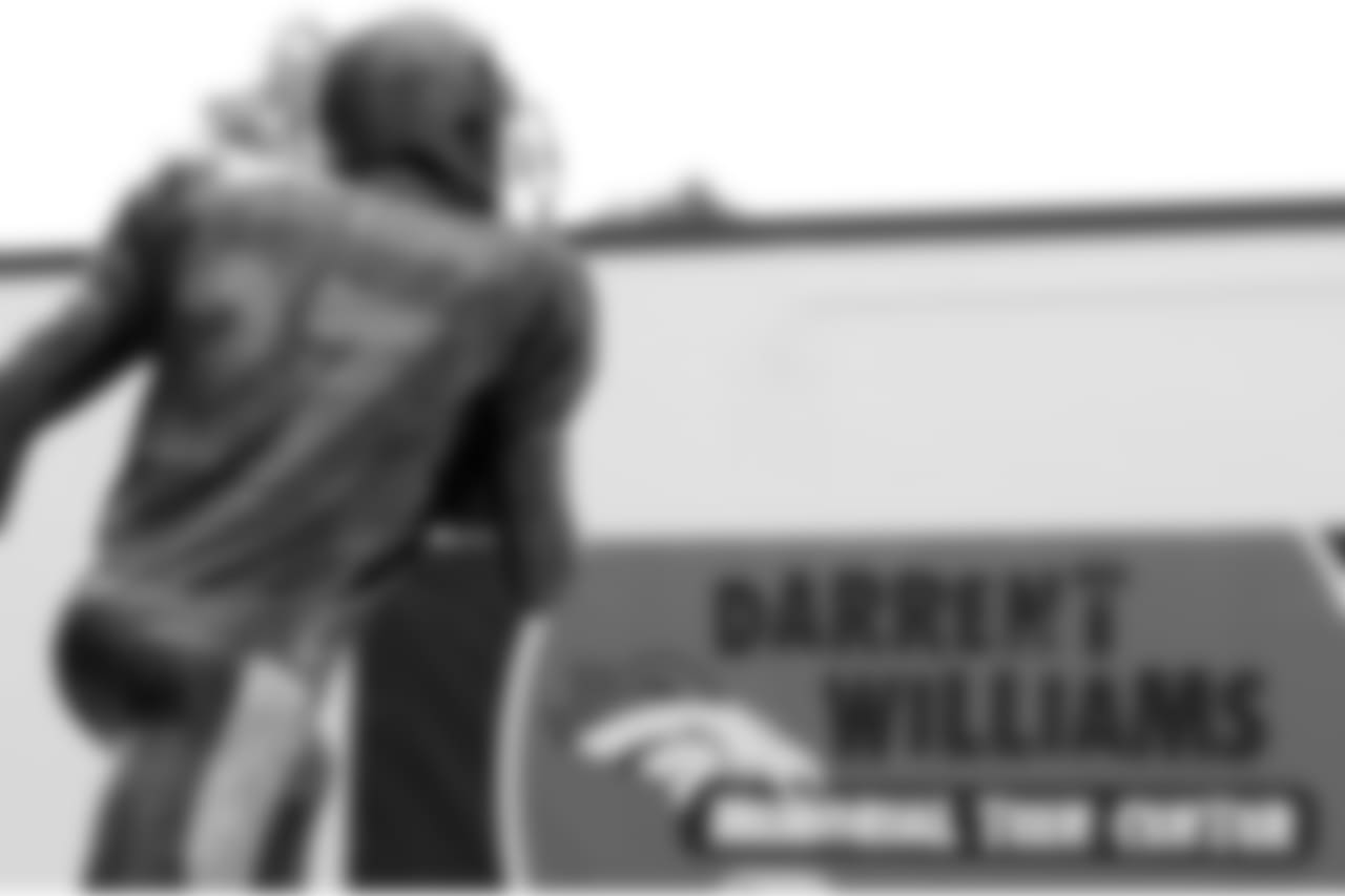 The statue for Darrent Williams at the ceremony for the grand opening of the Darrent Williams Memorial Teen Center at the Denver Broncos Boys & Girls Club in 2007.
