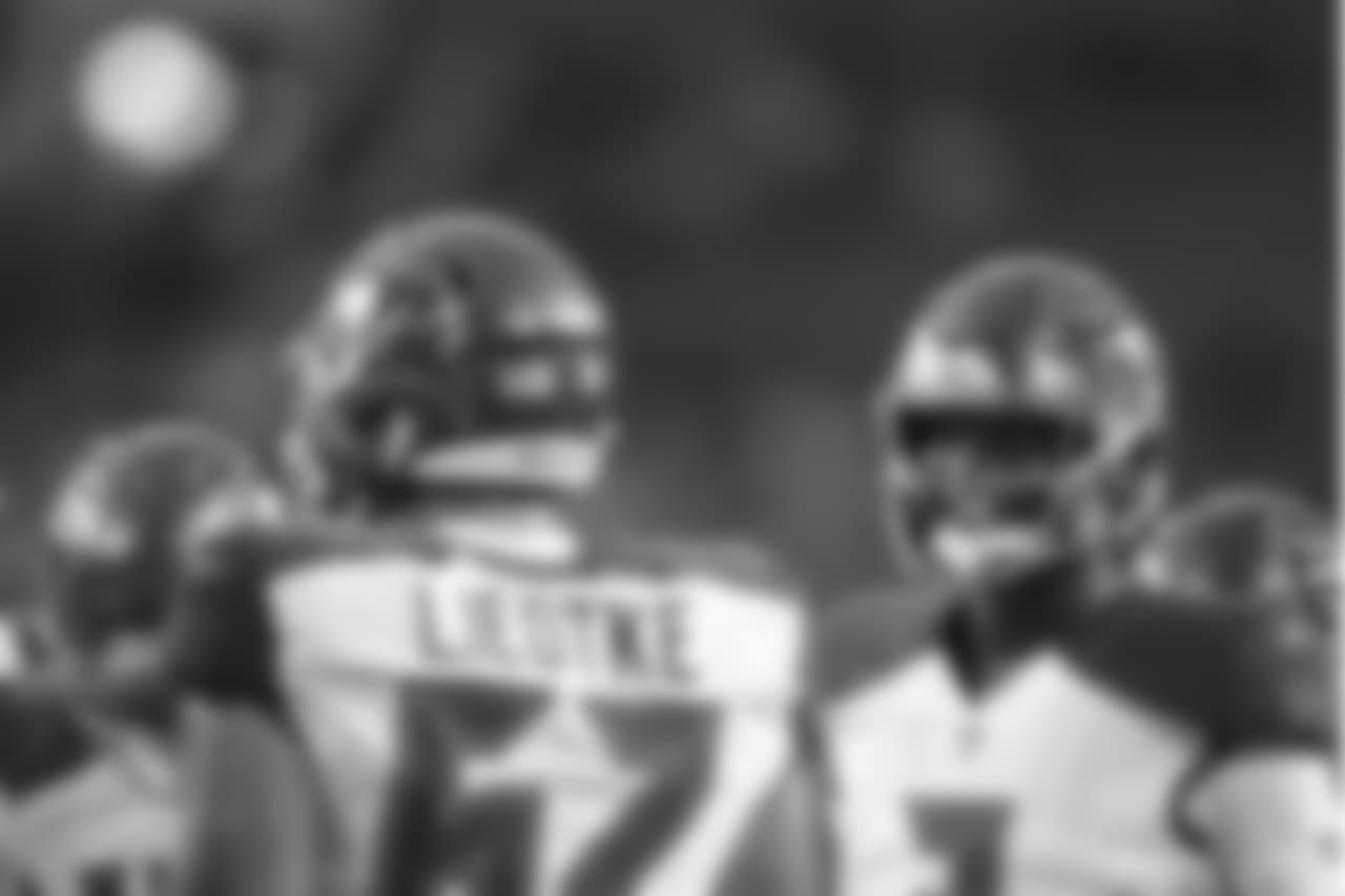 OL Michael Liedtke #67 and QB Jameis Winston #3