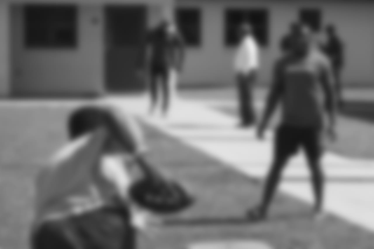 TAMPA, FL- NOVEMBER 06, 2018 - Running Back Shaun Wilson #38 during the Tampa Bay Buccaneers Social Justice Program visit to Tampa Juvenile Facility in Tampa, FL. Photo By Kyle Zedaker/Tampa Bay Buccaneers