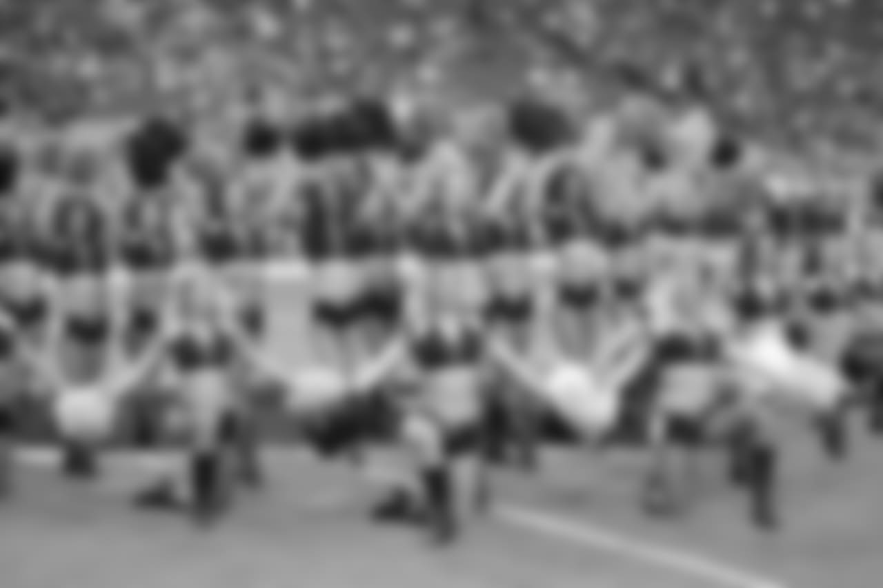 The Cardinals cheerleaders before the game