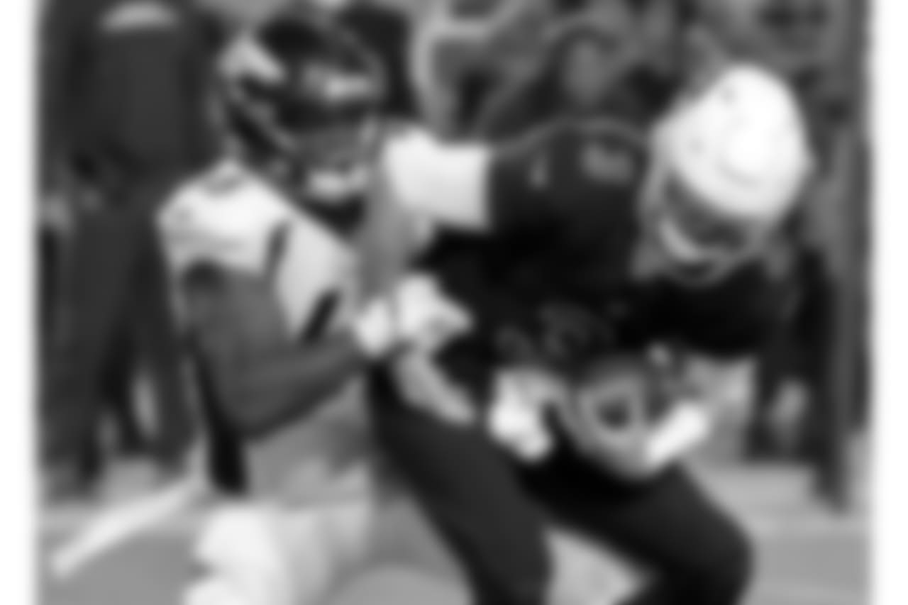 Arizona Cardinals quarterback Josh Rosen (3) his sacked by Denver Broncos linebacker Shaquil Barrett (48) during the first half of an NFL football game, Thursday, Oct. 18, 2018, in Glendale, Ariz.