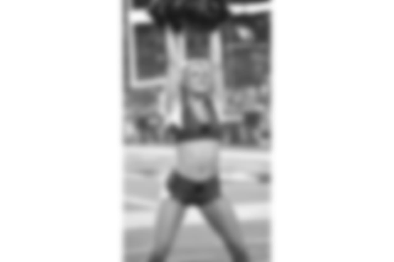 Images of the Cardinals' cheerleaders during the Week 4 matchup against Seattle at State Farm Stadium
