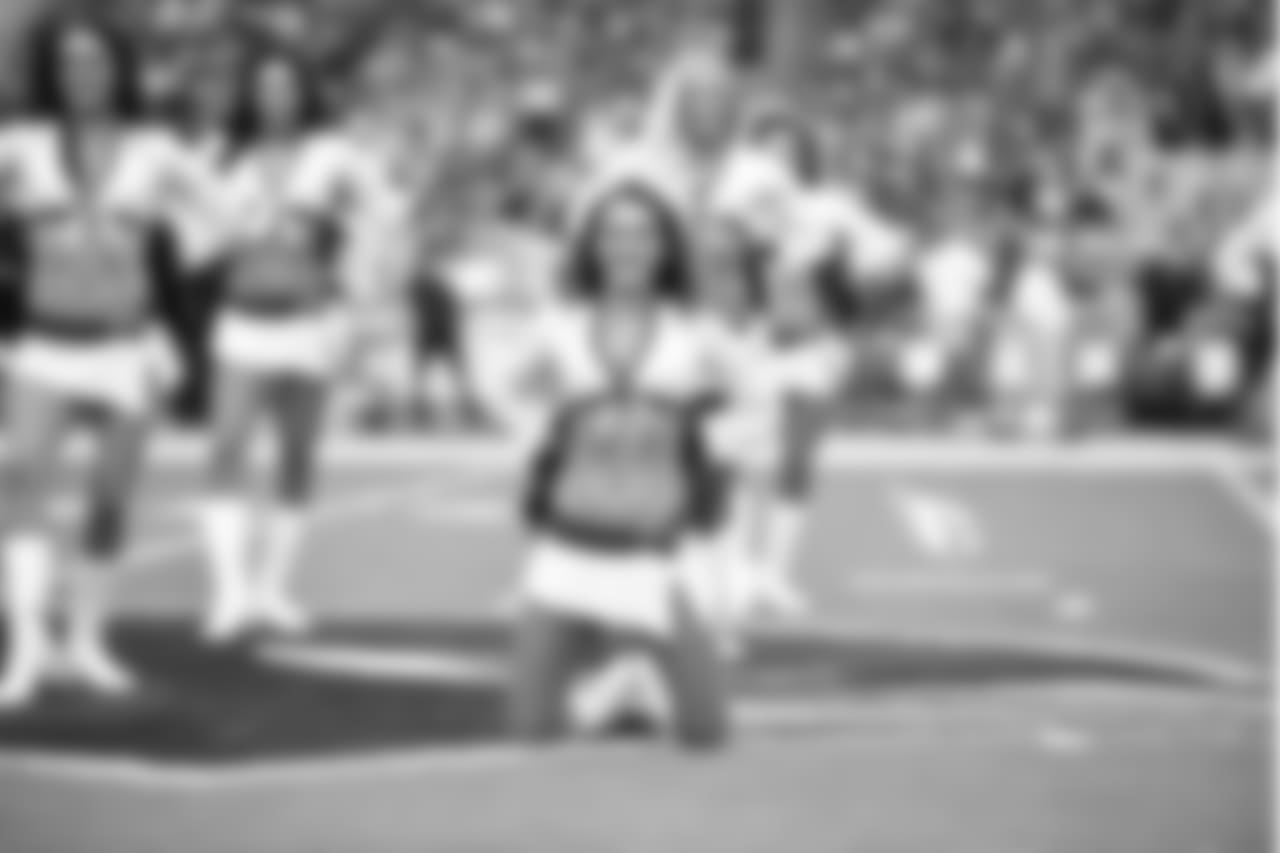 Images of the Cardinals cheerleaders during the season opener against Washington