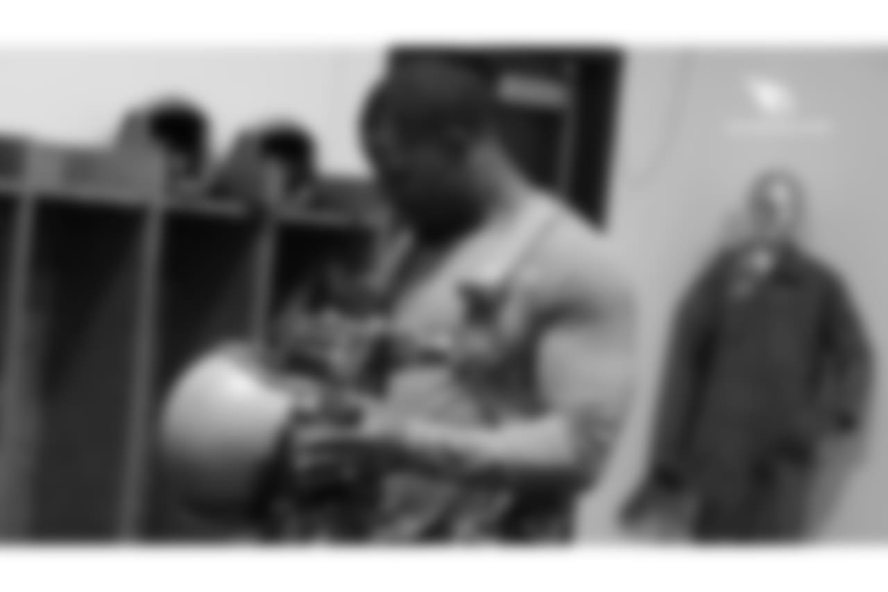 Images of the Cardinals' running back David Johnson at Luke Air Force Base on Tuesday