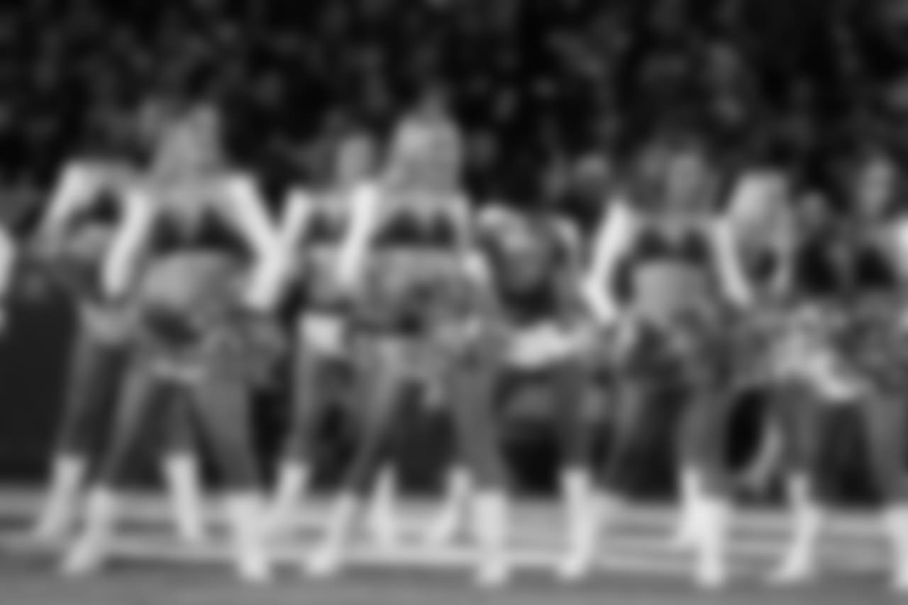 The Charger Girls perform during an NFL football game against the Baltimore Ravens on Saturday, Dec. 22, 2018, in Carson, Calif.