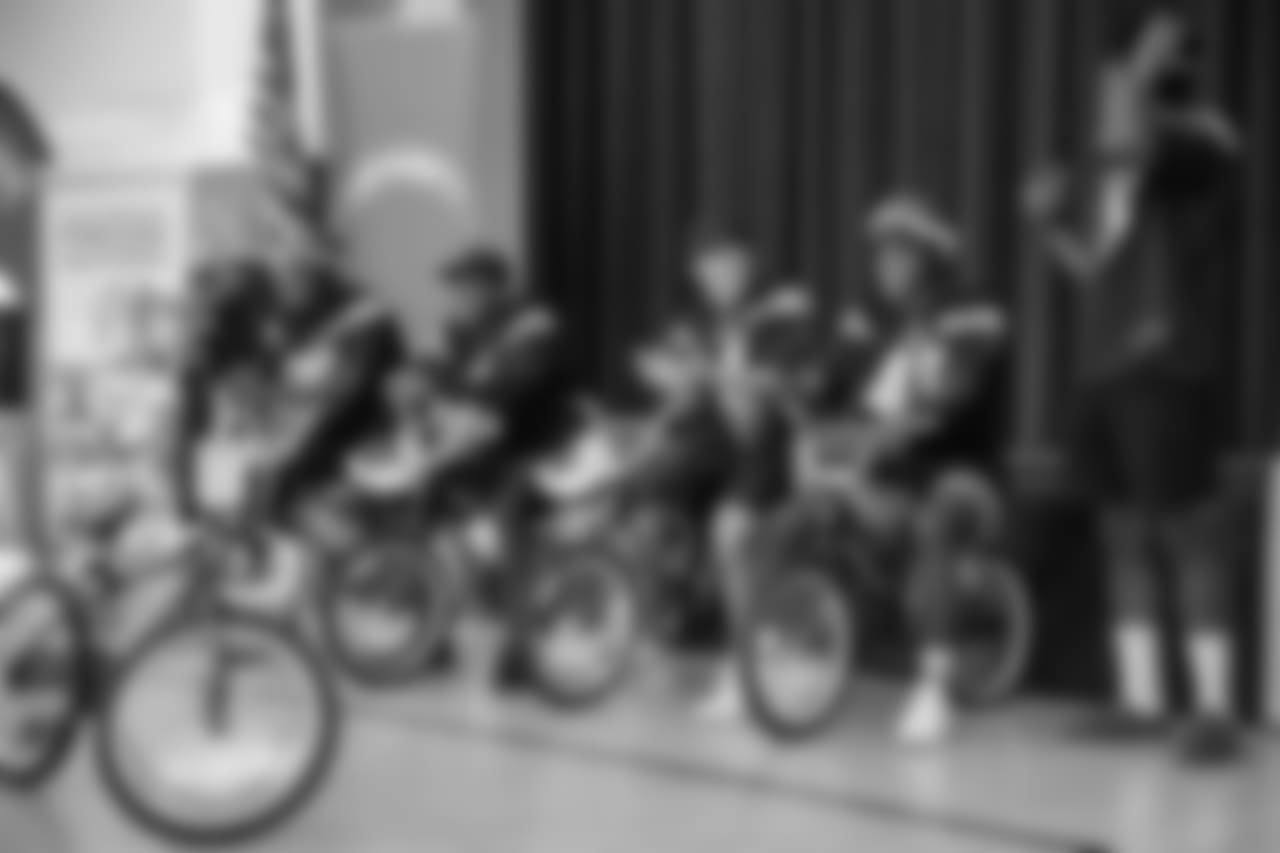 Los Angeles Chargers host Bikes For Kids at Cesar Chavez Elementary School on Tuesday, Dec. 4, 2018 in Long Beach, CA.