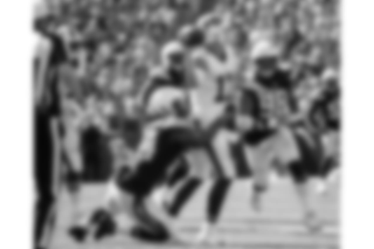 Melvin Ingram sacks QB Josh Allen vs. the Buffalo Bills on Sun. Sept. 16, 2018 at New Era Field.