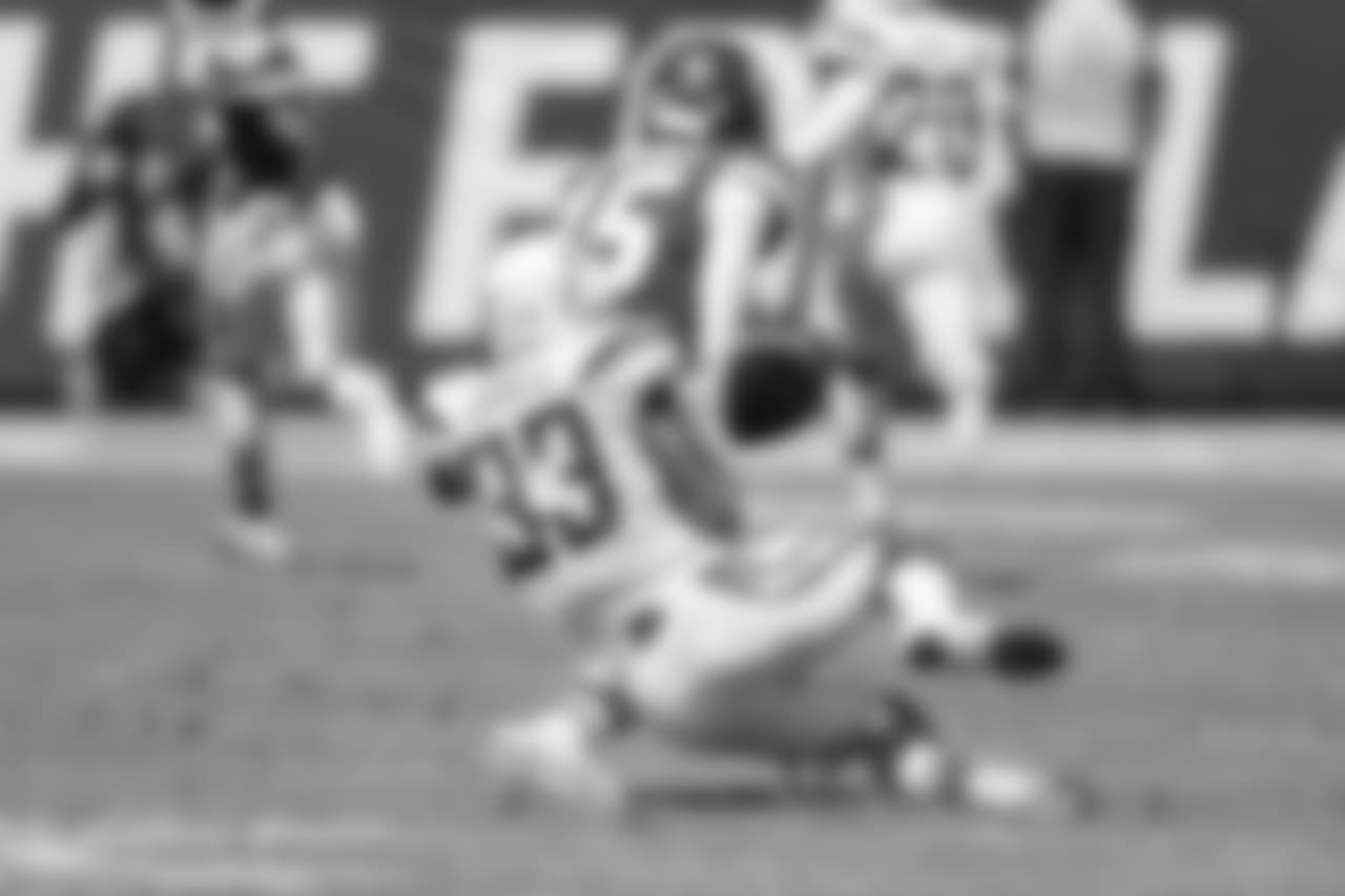 Derwin James sacks Kansas City Chiefs quarterback Patrick Mahomes in the season opener from ROKiT Field at StubHub Center.