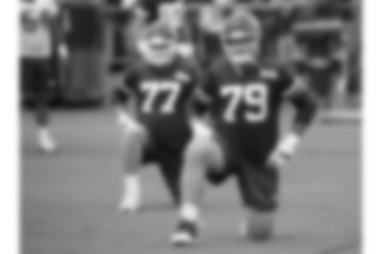 Kansas City Chiefs offensive guard Parker Ehinger (79) during practice on 8/7/18 at Chiefs Training Camp at Missouri Western State University in St. Joseph, Missouri.