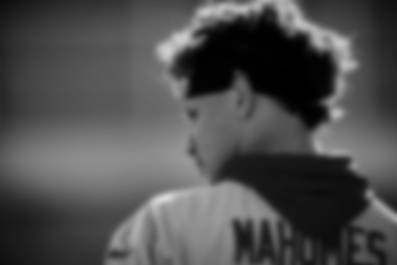 Kansas City Chiefs quarterback Patrick Mahomes (15) during practice on 12/5/18