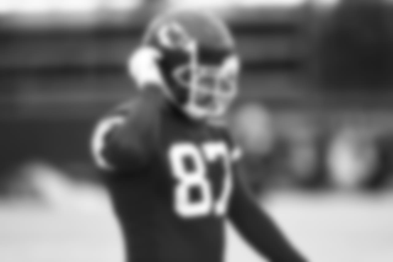 Kansas City Chiefs tight end Travis Kelce (87) during practice on 12/19/18
